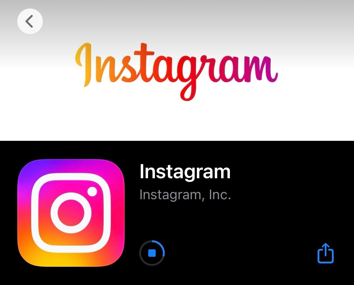 Reinstall Instagram after uninstalling it