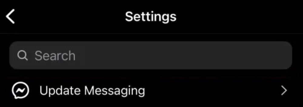  Choose "Update Messaging."