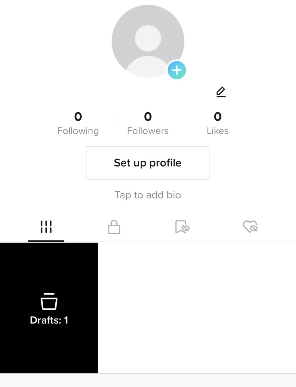 Open TikTok and go to "Profile"